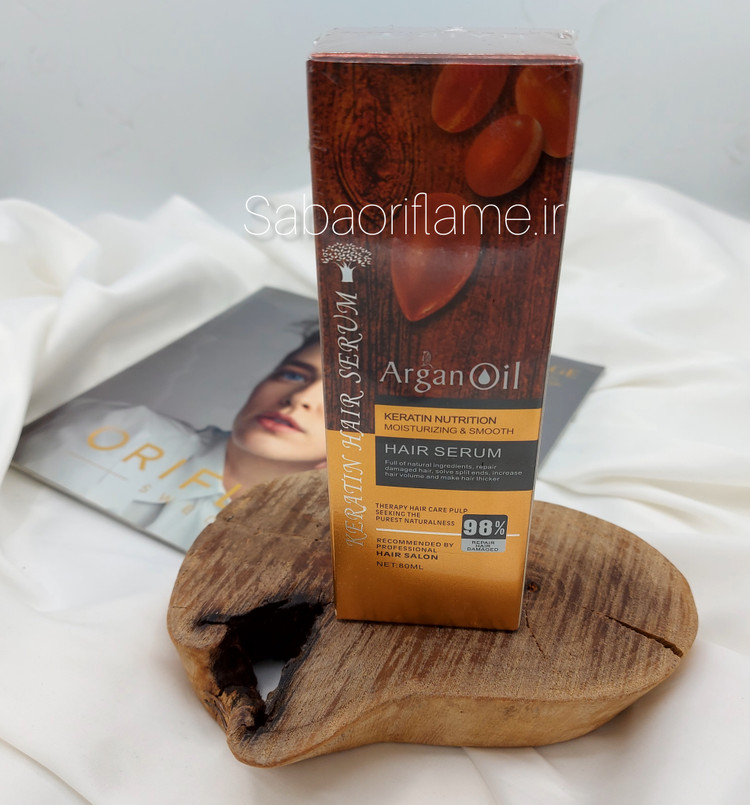 سرم مو و روغن آرگان Keratin Hair لایتنس حجم 80 میلی لیتر