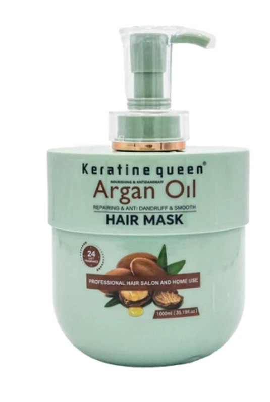 پک شامپو+ماسک مو کراتین کویین KERATINE QUEEN مدل ARGAN OIL آرگان