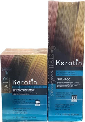 پک شامپو و ماسک مو فری سولفات کراتین HAIR