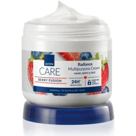 کرم دست، صورت و بدن Avon Care عصاره زغال اخته و توت فرنگی حجم 400 میل
