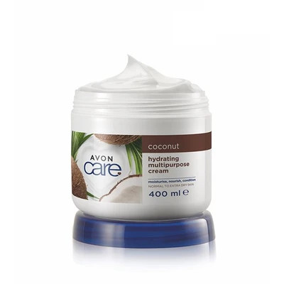 کرم مرطوب کننده دست و صورت آون AVON با رایحه نارگیل و آبرسان پوست حجم 400 میل