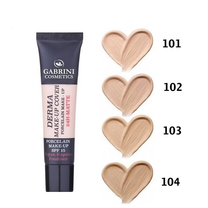 کرم پودر تیوپی درما گابرینی gabrini spf 15 حجم 40 میل