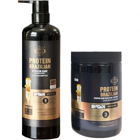 پک ماسک مو و شامپو پروتئین برزیلی 99 ٪ protein brazilian