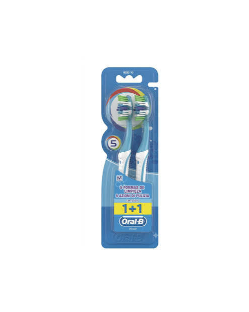 مسواک اورال بی Oral-B سری Pro Expert مدل آنتی باکتریال با برس متوسط 40 (رنگ آبی)